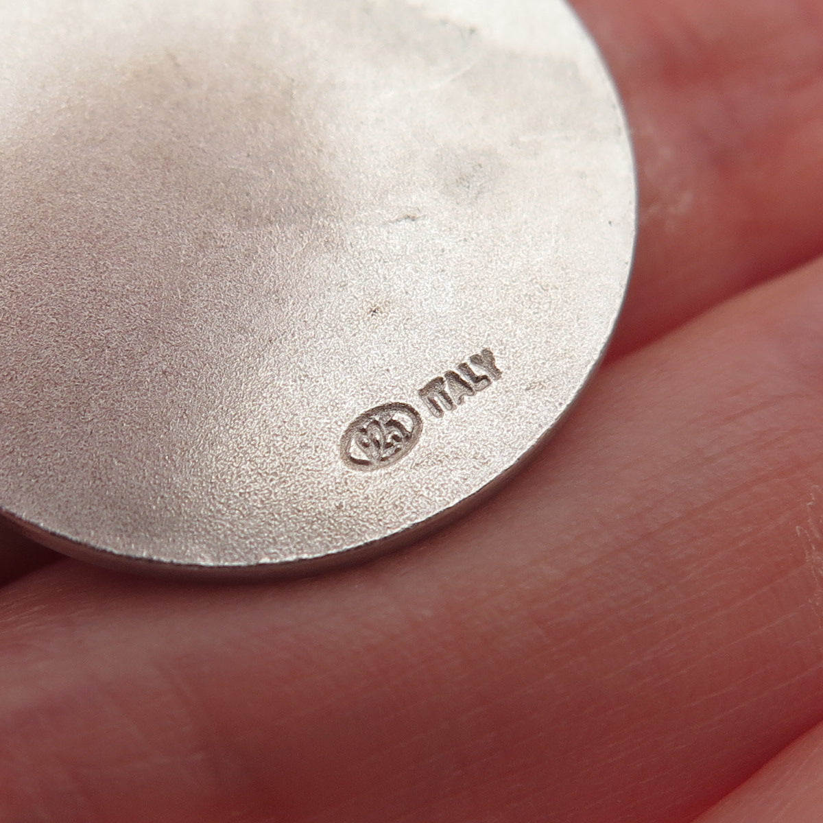 925 Sterling Silver Vintage Italy St. Michael Religious Tag Charm Pendant