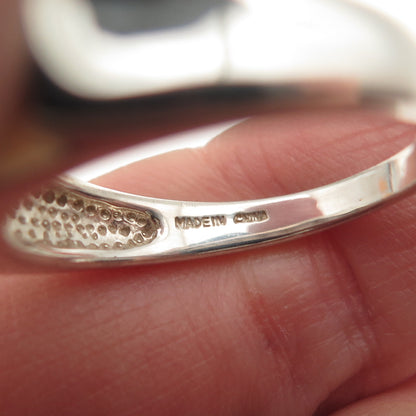Michelle Albala 925 Sterling Silver Vintage Real MOP Modernist Ring Size 10