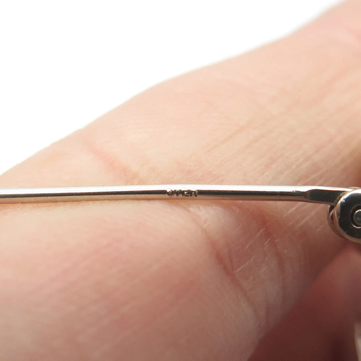 925 Sterling Silver Vintage Geometric Pin Brooch