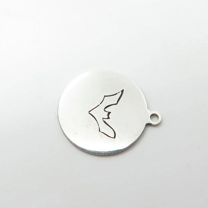 925 Sterling Silver USA Two In Town Bat Charm Pendant