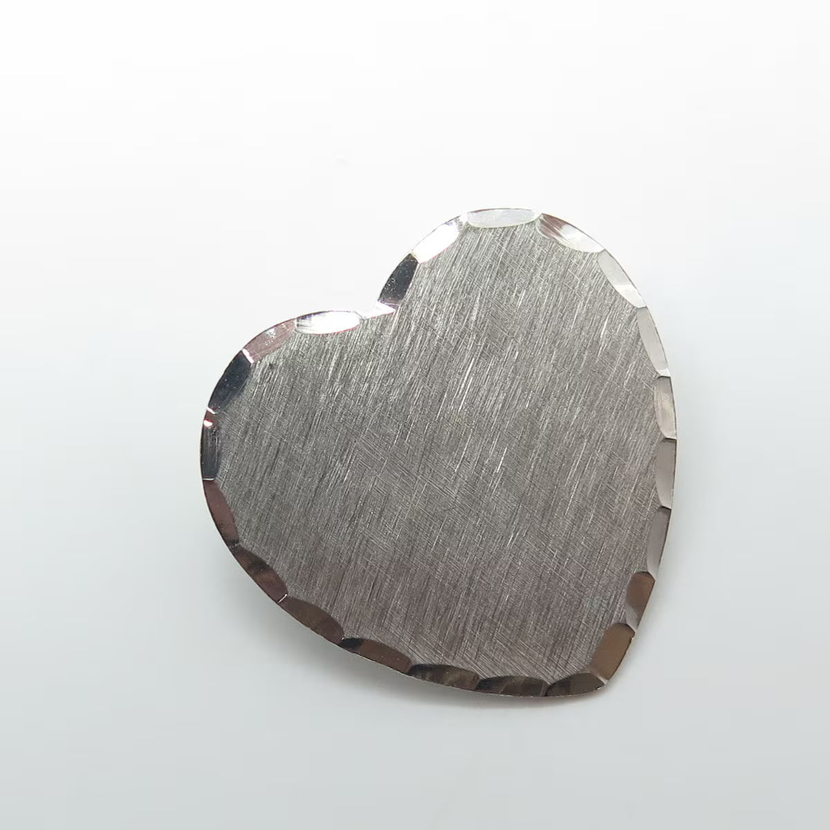 Beau 925 Sterling Silver Vintage Textured Heart Pin Brooch