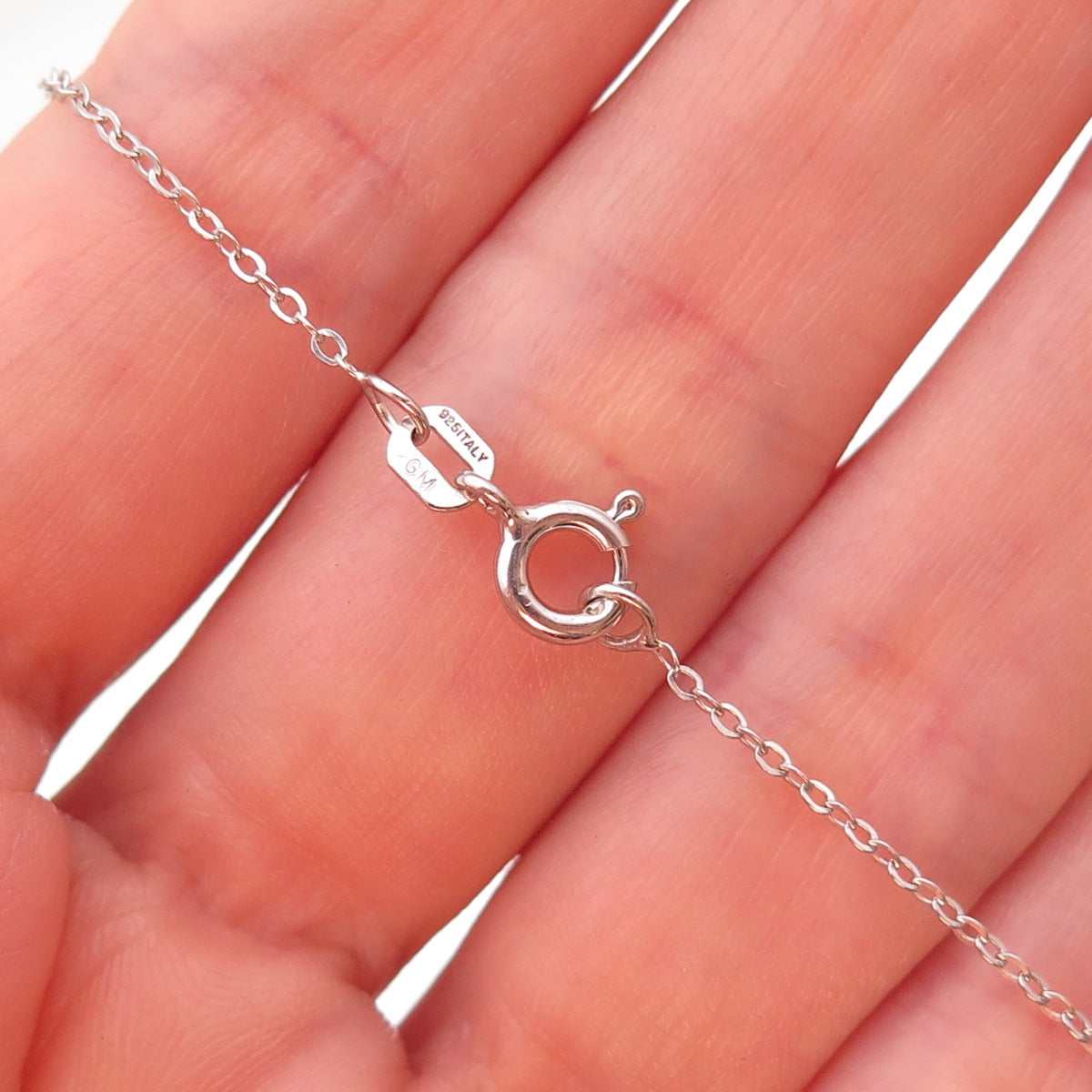 Jane Seymour Sterling Silver Real White Topaz Infinity Cable Chain Necklace 18"