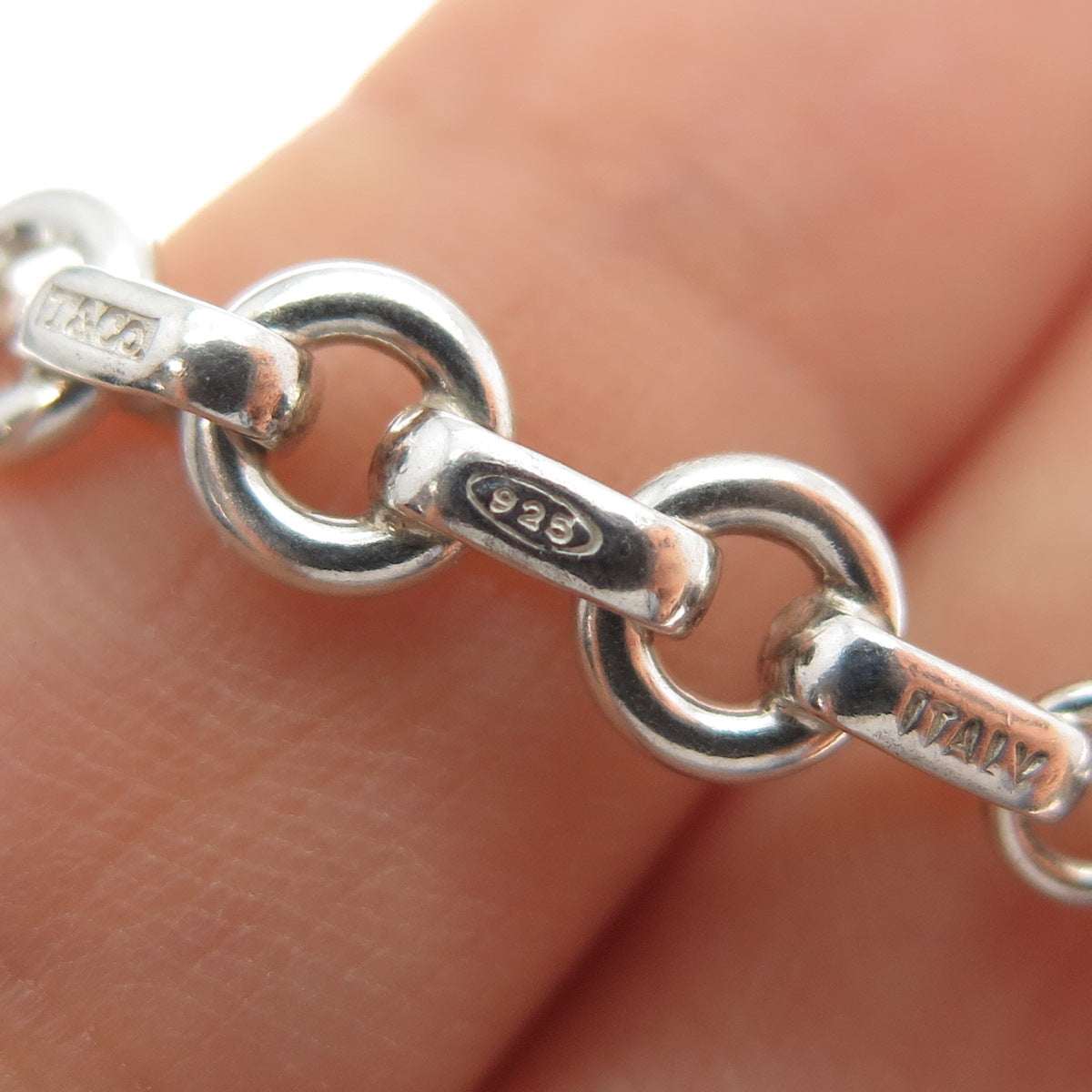 TIFFANY & CO. 925 Sterling Silver Vintage Italy Cable Chain Necklace 16"