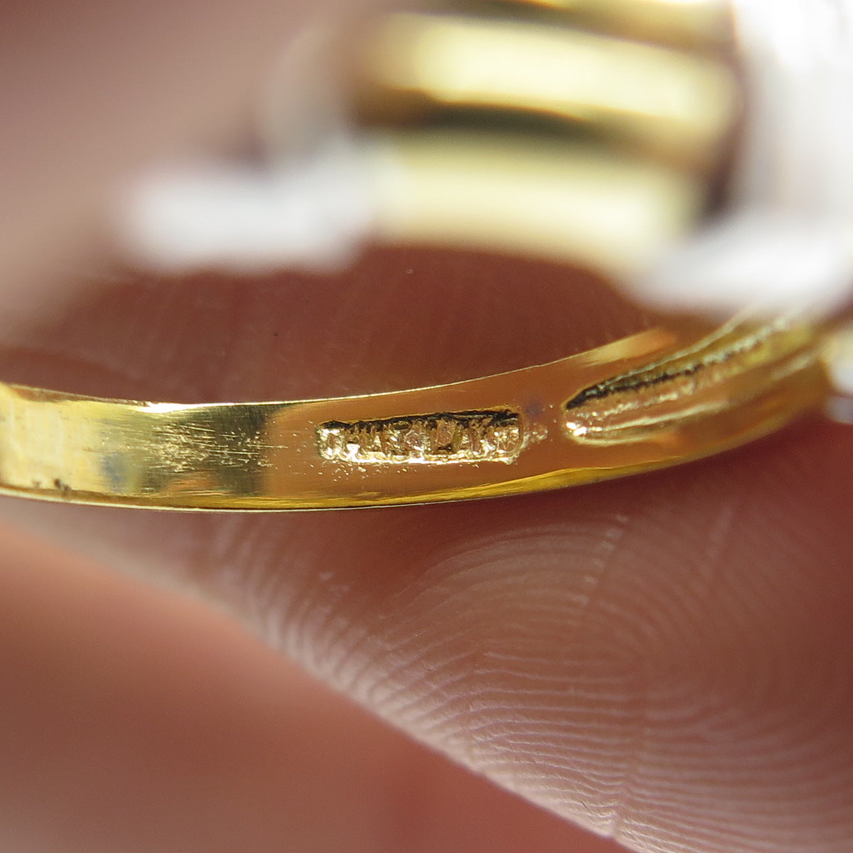 SMK 925 Sterling Silver 2-Tone Ribbed Ring Size 7