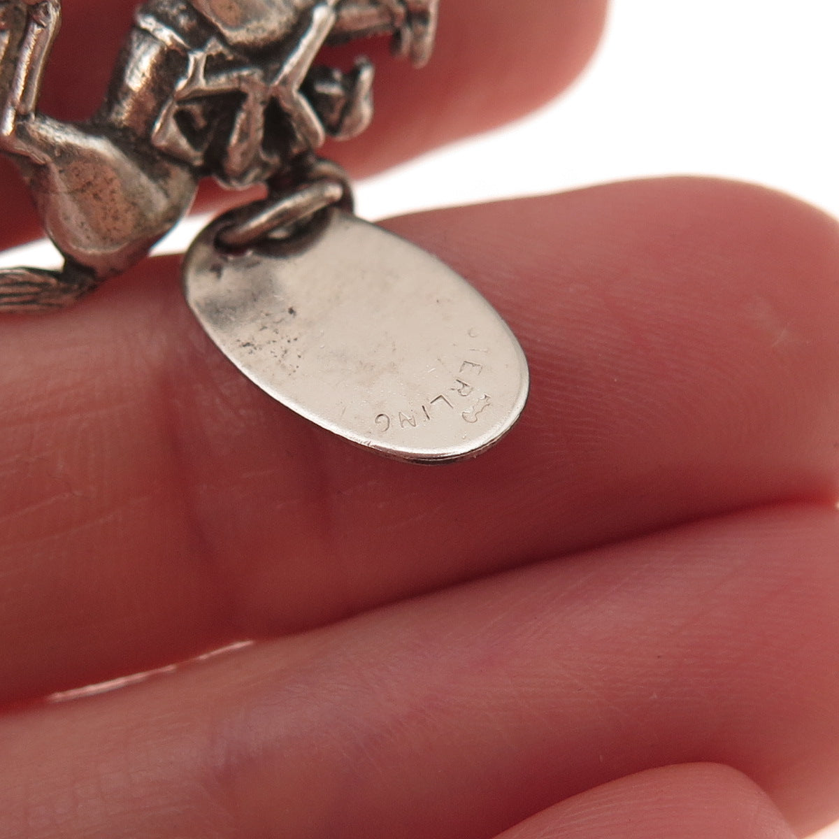 Maisels Sterling Silver Vintage Horse & Jockey Kentucky Oxidized Charm Pendant
