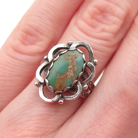 Maisels Indian Old Pawn Sterling Silver Vintage Royston Turquoise Ring Size 5.75