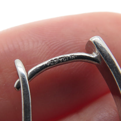 925 Sterling Silver Diamond-Illusion Hoop Earrings