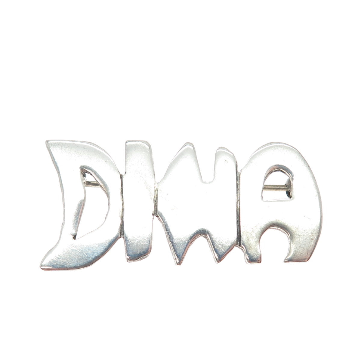 925 Sterling Silver Vintage Dina Nameplate Pin Brooch