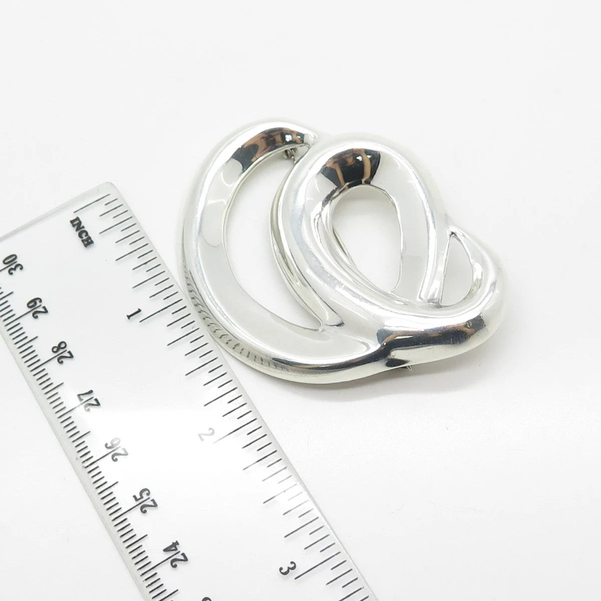 925 Sterling Silver Vintage Mexico Modernist Pin Brooch