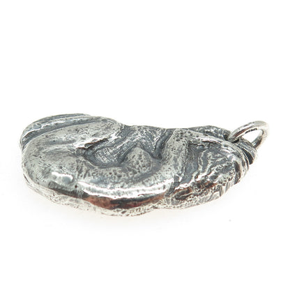 925 Sterling Silver Vintage Naked Woman Modernist Pendant