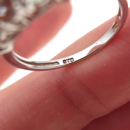 Chuck Clemency 925 Sterling Silver Real Diamond & Iolite Ring Size 8