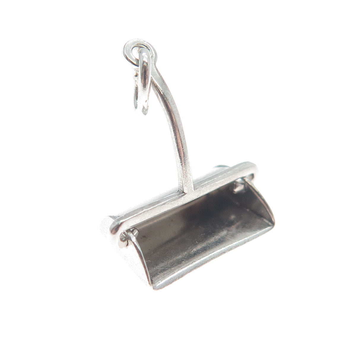 925 Sterling Silver Antique Dust Scoop Minimalist Charm Pendant