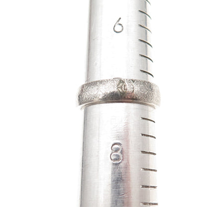 Merica 925 Sterling Silver Vintage Textured Oxidized Band Ring Size 7.25