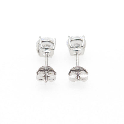 DBJ DEE BERKLE 925 Sterling Silver Round-Cut C Z Stud Earrings