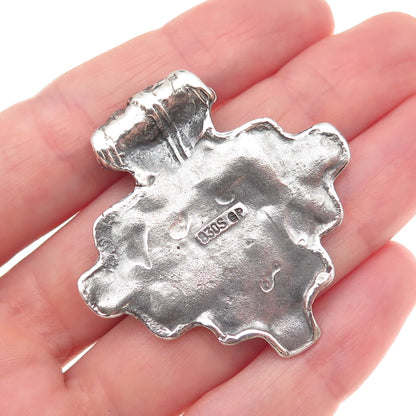 Peder Gustav Pedersen 830S Silver Vintage Denmark Hiddensee Viking Cross Pendant