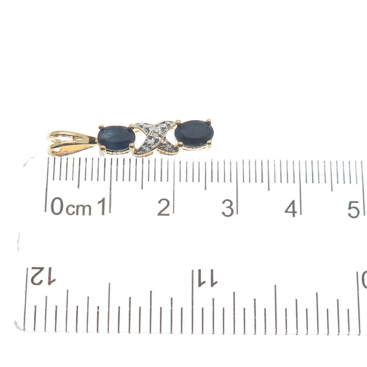 ROSS SIMONS 925 Sterling Silver Gold Plated Real Gold Plated & Sapphire Pendant