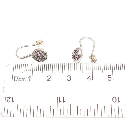 Pandora 925 Sterling Silver Round-Cut C Z Dazzling Droplets Hook Earrings
