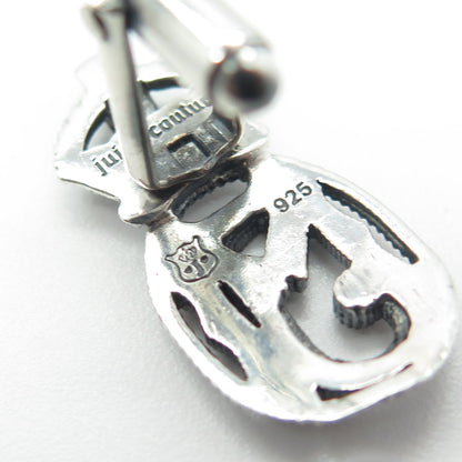 JUICY COUTURE Retired 925 Sterling Silver Logo Letter "J" Cufflinks