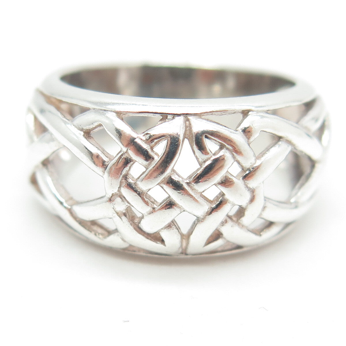 925 Sterling Silver Vintage Celtic Knot Ring Size 7