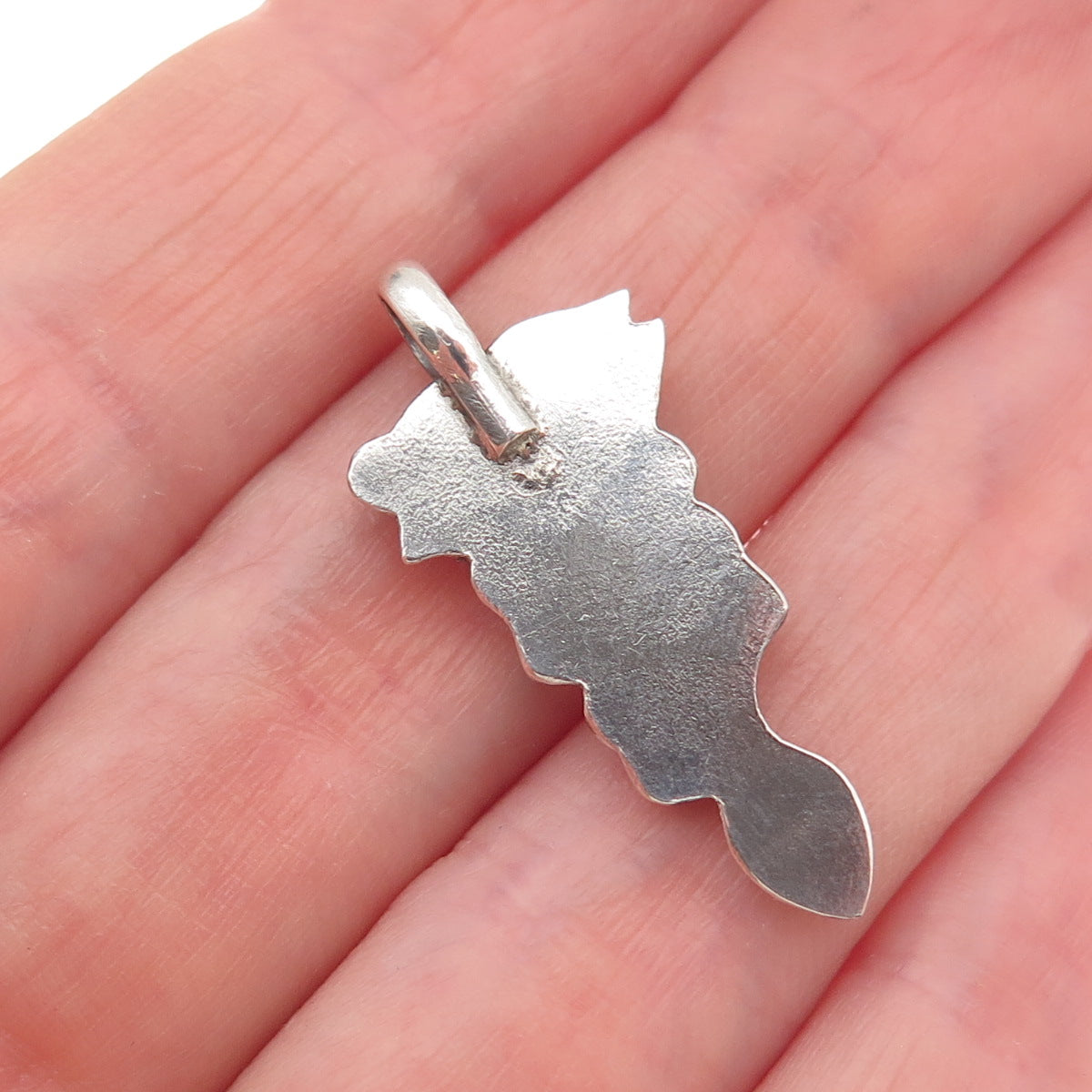 925 Sterling Silver Antique Art Deco Chinese Dragon Oxidized Charm Pendant