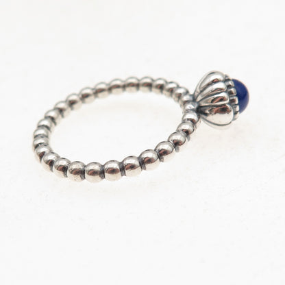 Pandora 925 Sterling Silver Real Lapis September Birthstone Ring Size 6.75