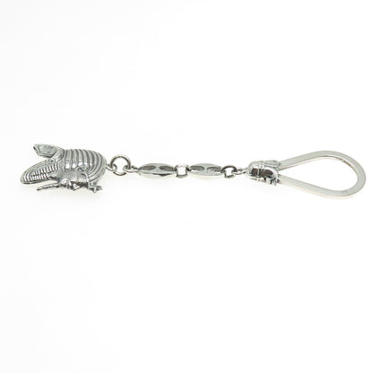 800 Silver Vintage Egypt Pharaoh Key Fob Chain Holder