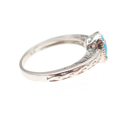 Chuck Clemency 925 Sterling Silver Real Sleeping Beauty Turquoise Ring Size 8