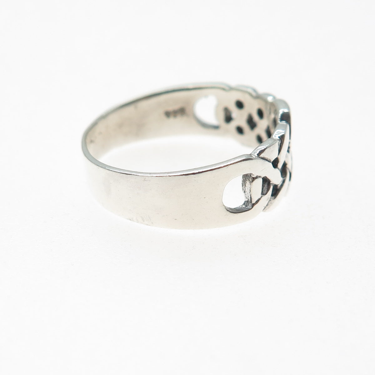 925 Sterling Silver Vintage Celtic Knot Ring Size 7.5
