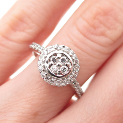 925 Sterling Silver Round-Cut C Z Promise Ring Size 6