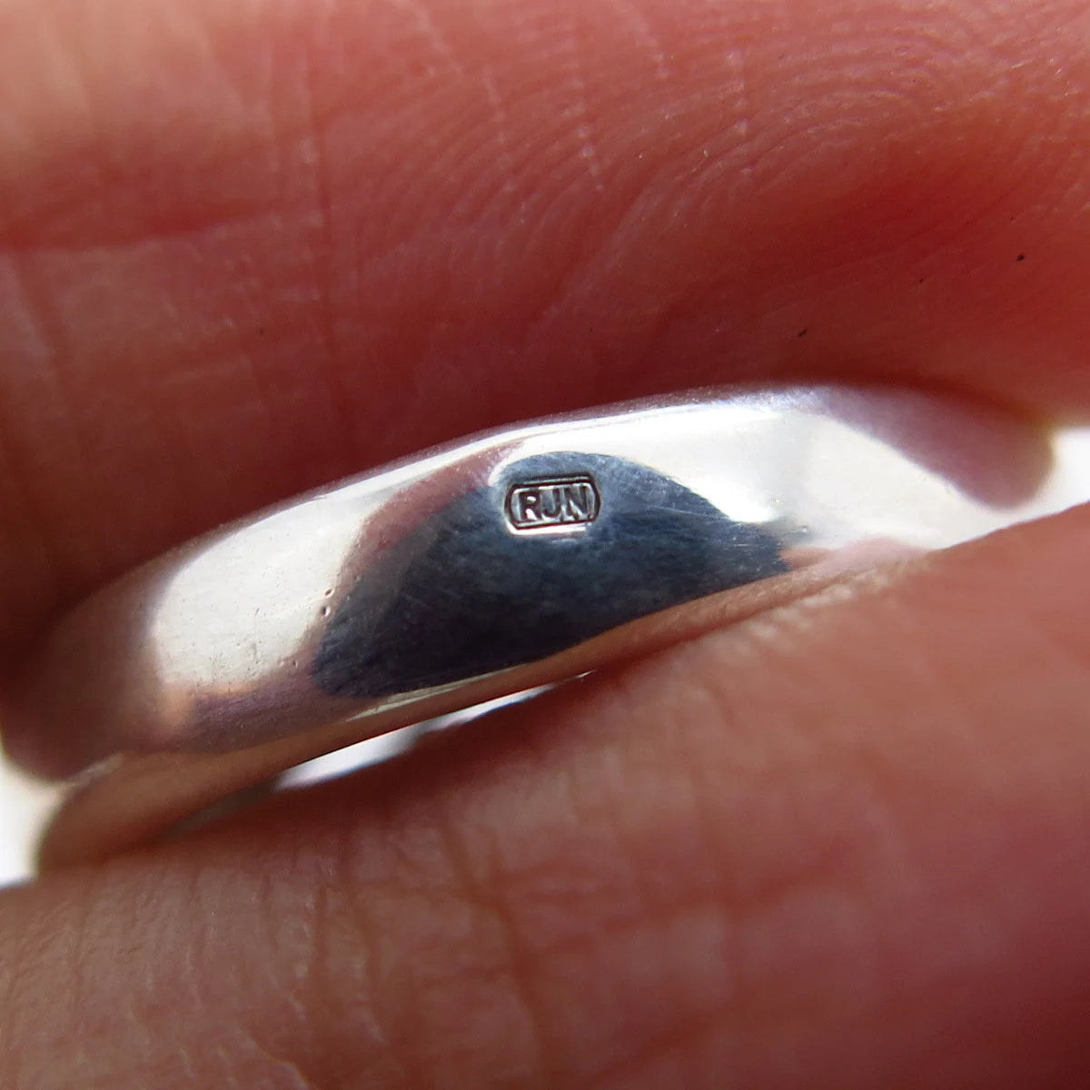 925 Sterling Silver Vintage Israel Modernist Domed Ring Size 5.75