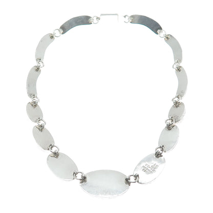 925 Sterling Silver Vintage Mexico Black Onyx Jade Jasper Sodalite Necklace 16"
