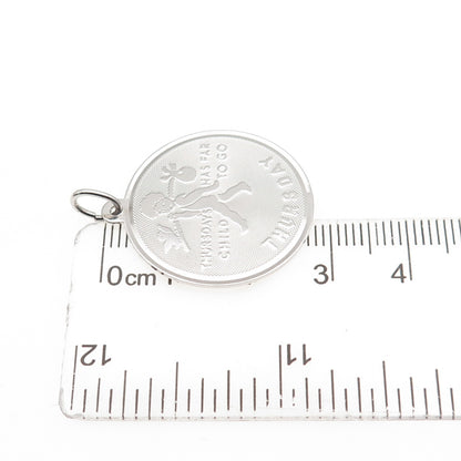 JAY POSON 925 Sterling Silver Vintage Thursday's Child Charm Pendant