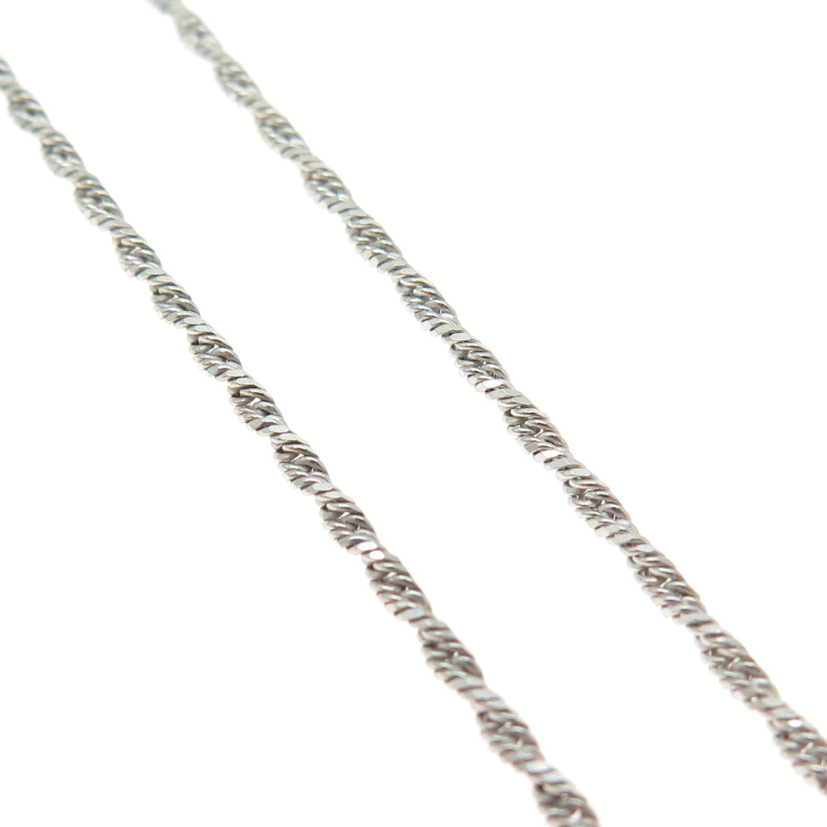 REGINA LANE 925 Sterling Silver Twisted Rope Chain Necklace 16"