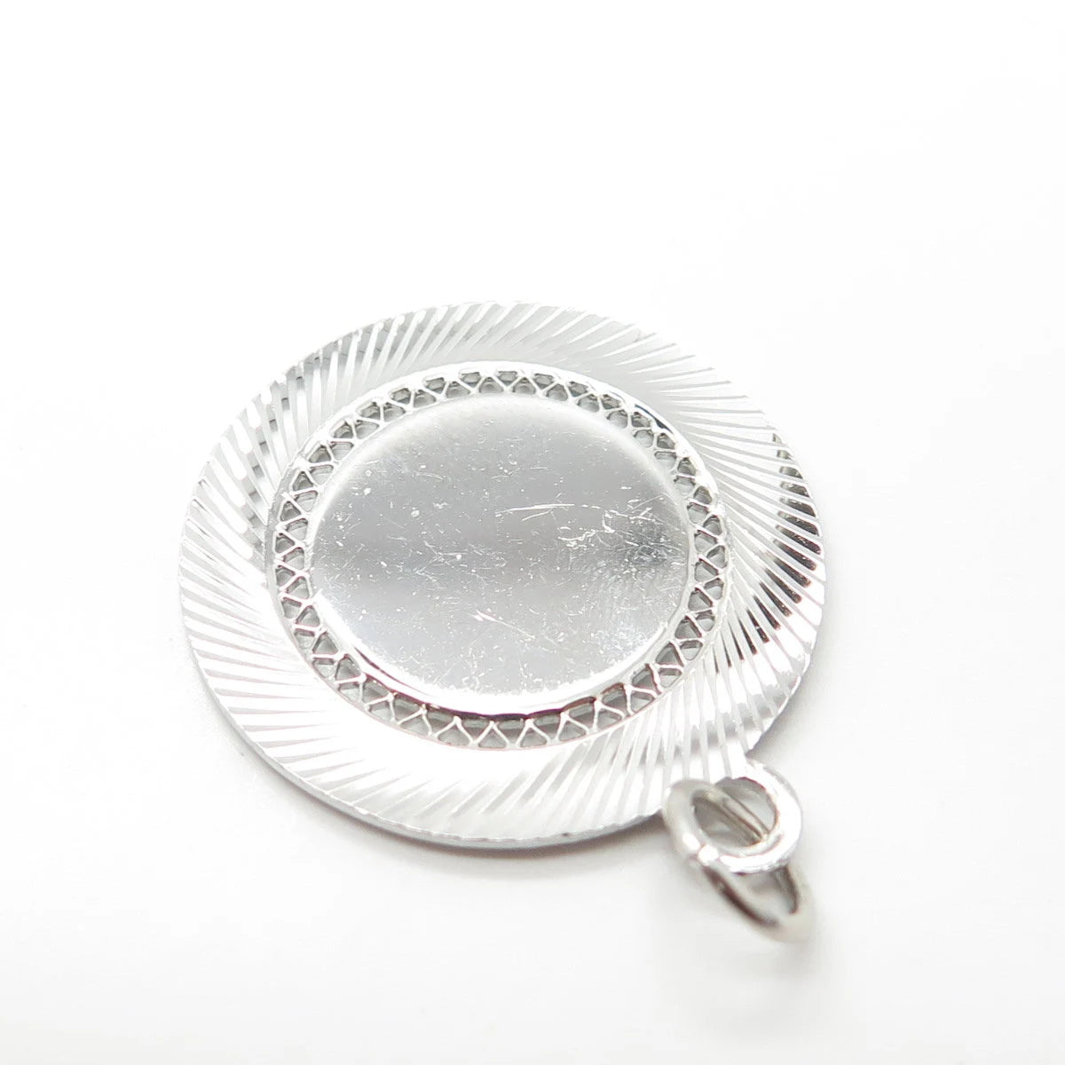 925 Sterling Silver Vintage Lamode Modernist Pendant