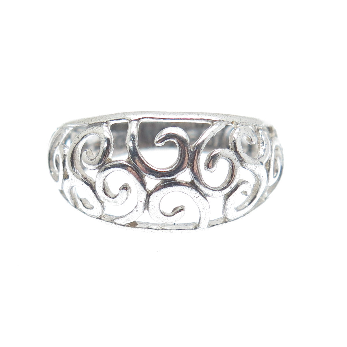 NEVADA 925 Sterling Silver Vintage Swirl Ring Size 5.25