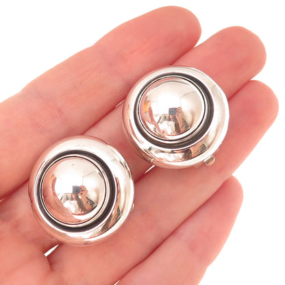Niels Erik From 925S Sterling Silver Vintage Denmark Modernist Clip On Earrings