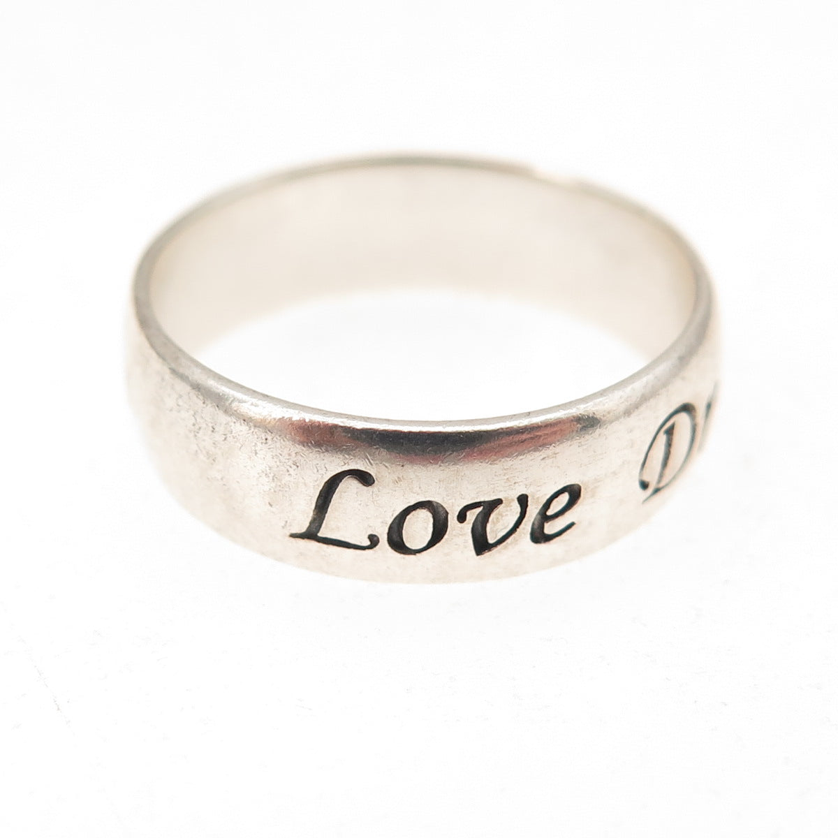 RJ Graziano 925 Sterling Silver Vintage Love Dream Believe Band Ring Size 7