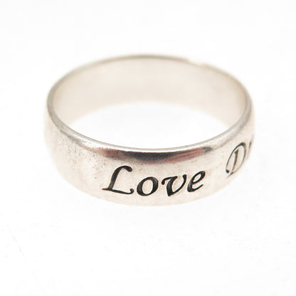 RJ Graziano 925 Sterling Silver Vintage Love Dream Believe Band Ring Size 7