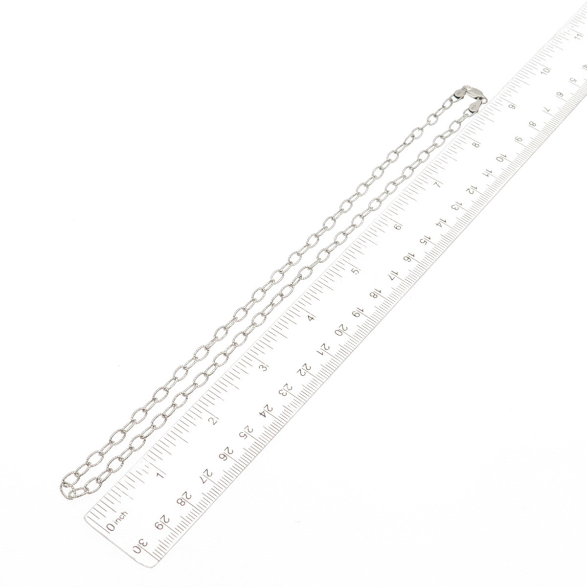 CNA PRANDA 925 Sterling Silver Italy Cable Chain Necklace 18"
