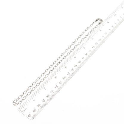 CNA PRANDA 925 Sterling Silver Italy Cable Chain Necklace 18"