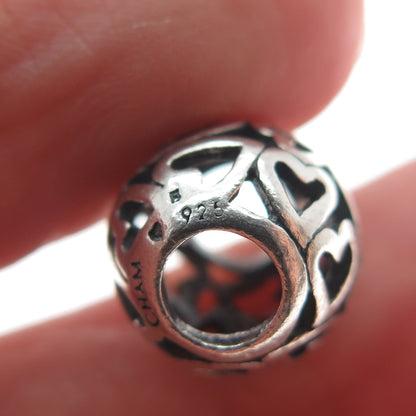 CHAMILIA 925 Sterling Silver Open Hearts Love Bead Charm