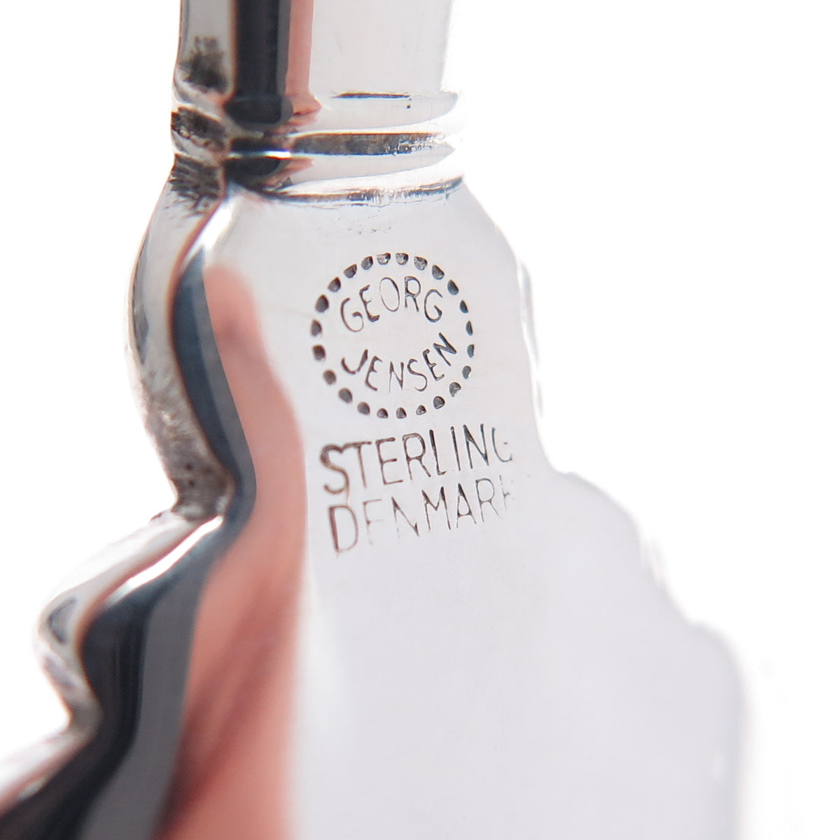 GEORG JENSEN 925 Sterling Silver Antique 1915 Denmark Vegetable Spoon