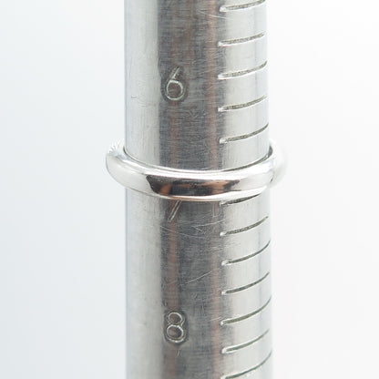 925 Sterling Silver Round-Cut Shaped C Z Ring Size 7