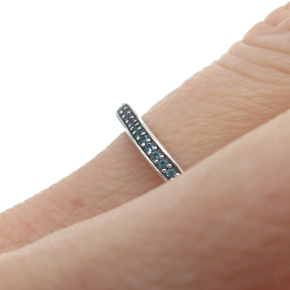 PANDORA 925 Sterling Silver Multi-Color Gem Heart Pendant / Ring Size 4.5