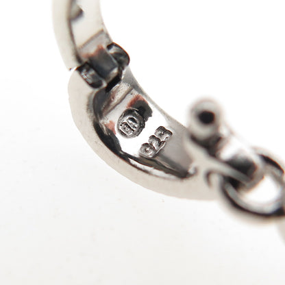 925 Sterling Silver Real Round-Cut Diamond Cross Pendant