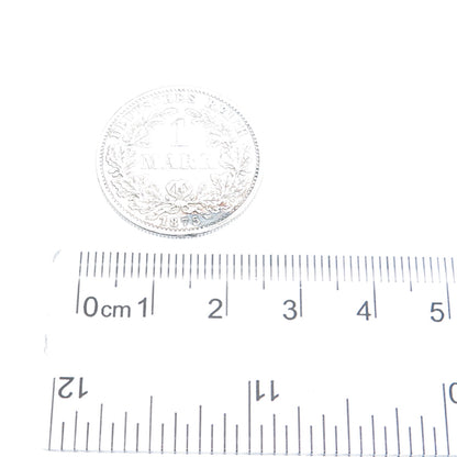 900 Silver Antique 1875 Germany Emperor Wilhelm I 1 Mark Duetsches Reich Coin