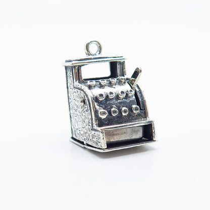 925 Sterling Silver Vintage BEAU Slot Machine For Good Luck Charm Pendant