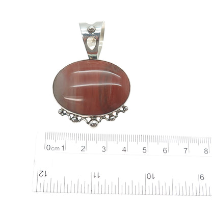 JAY KING DESERT ROSE Sterling Silver Vintage Real Montana Agate Charm Pendant
