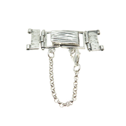 925 Sterling Silver Vintage Bracelet & Necklace Lock Clasp w/ Chain
