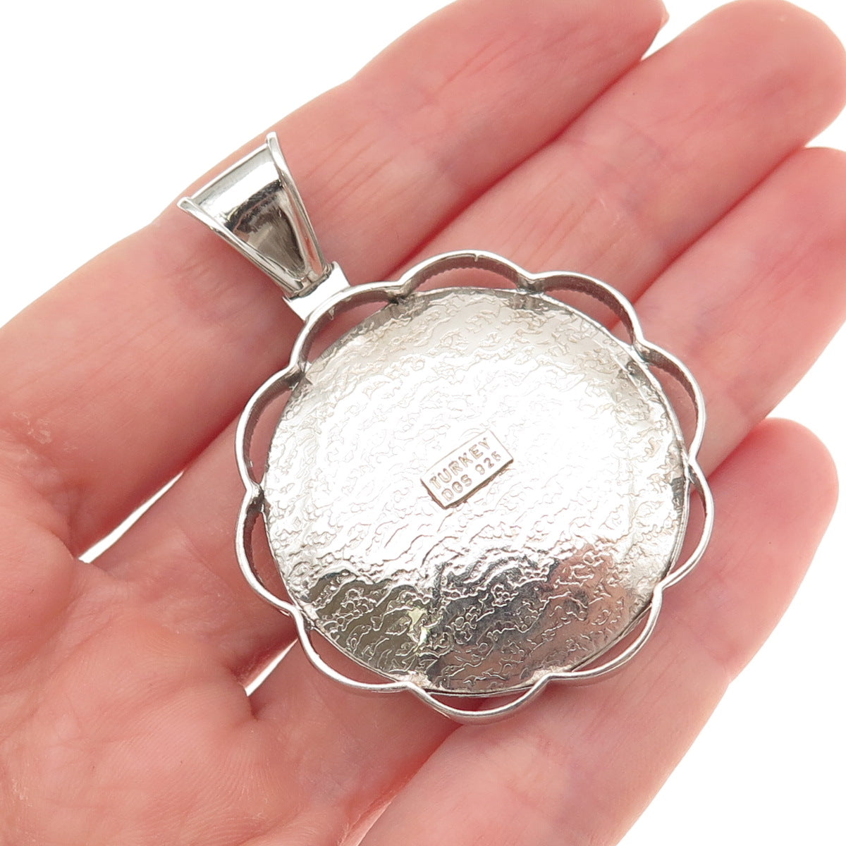 925 Sterling Silver Flower Filigree Charm Pendant
